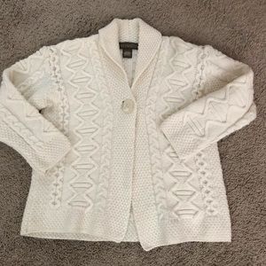 Irish knit wool cardigan